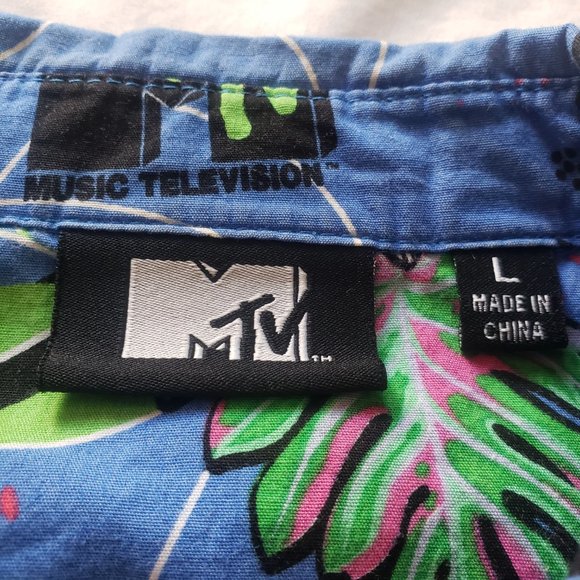 Vintage Authentic MTV Button Up Collar Shirt | Large | Music Television - Picture 3 of 11